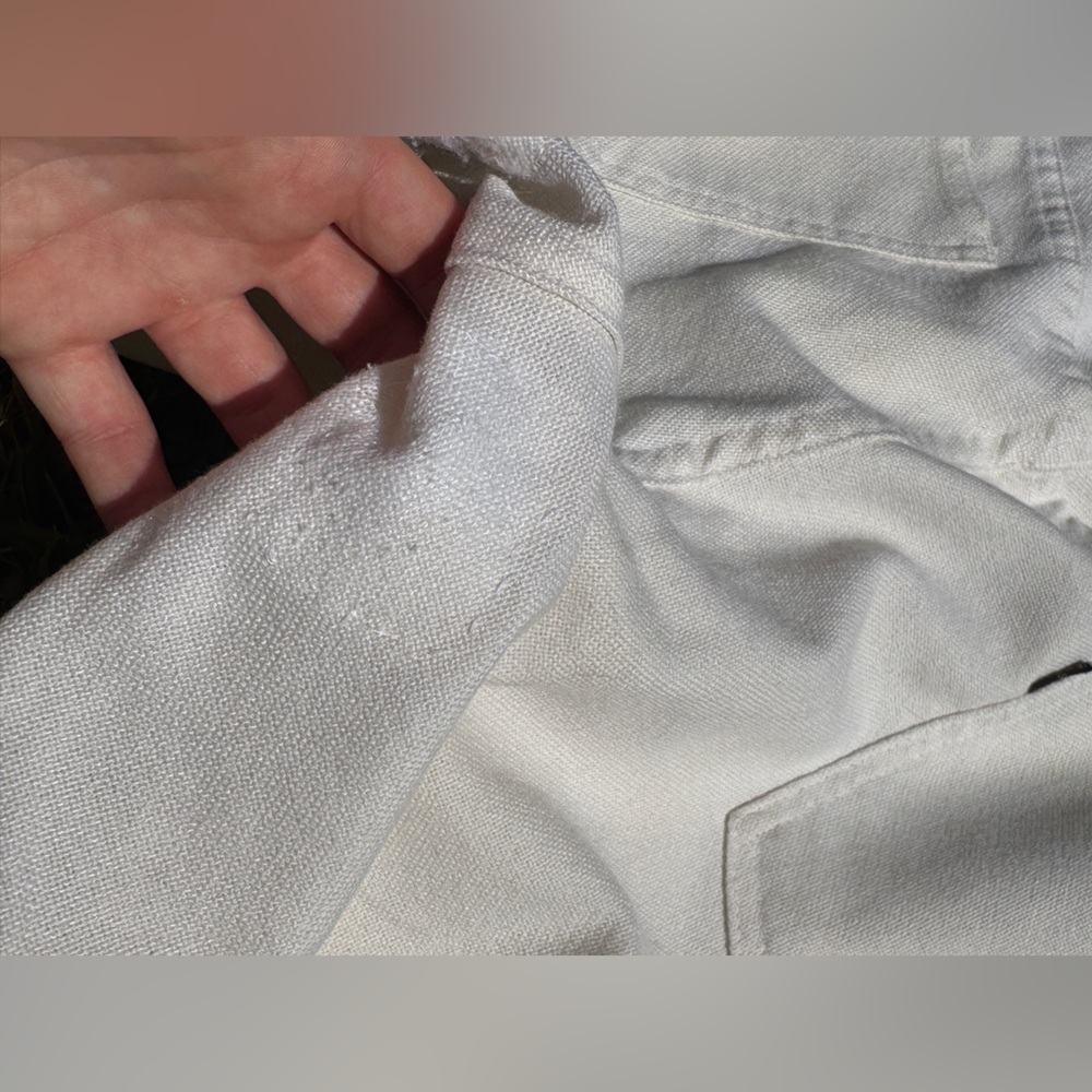 60s Vintage Big E Levi’s Sta-Press White Pants Plus Size - Picture 13 of 14